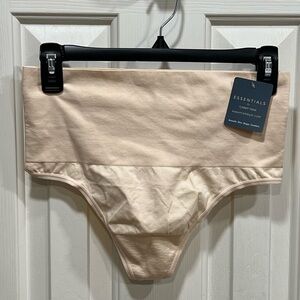 ESSENTIALS High Waist Seamless Shaper Thong Light Beige Size L/XL